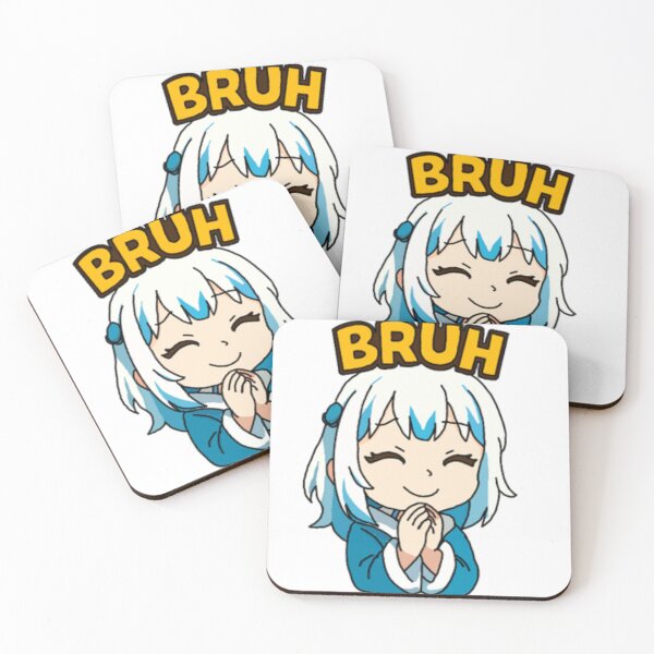Item preview, Gawr Gura Mario Party Style Sticker "BRUH" designed and sold by Fresh Oshi Pressed.