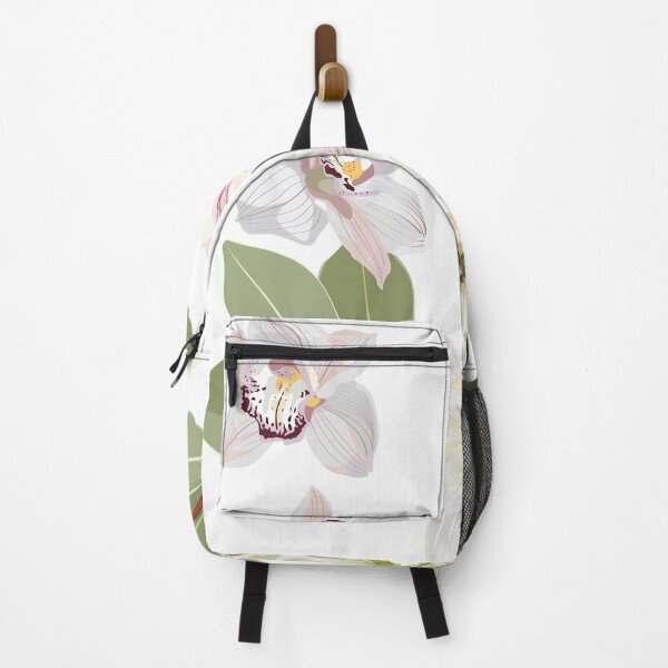 Item preview, White clematis, orhid, magnolia flowers seamless pattern, branch, greenery. designed and sold by MatyKotiv.