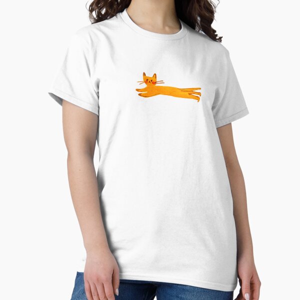 Vista previa del artículo con la obra «Gato naranja elástico al sol», diseñado y vendido por NoriMori.