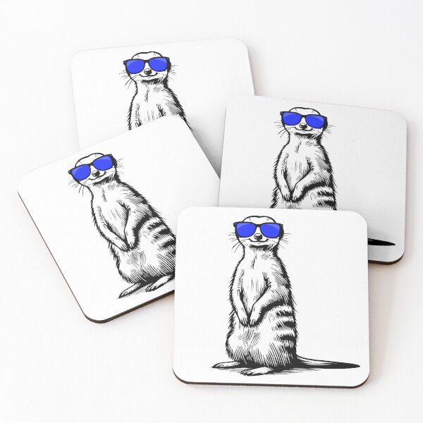 Item preview, Funny Meerkat with Shades – Cartoon Animal Art for Gifts & Apparel designed and sold by UniquePrintsByS.