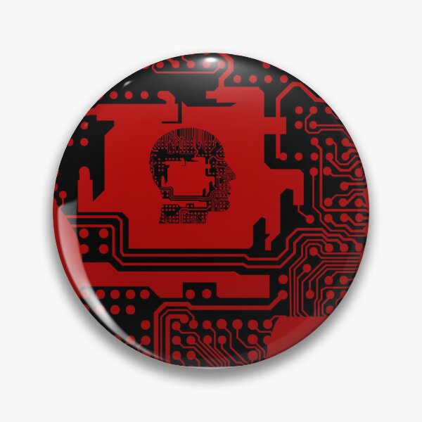 Item preview, AI Head: Red Signal Hello designed and sold by BPAbstracts.