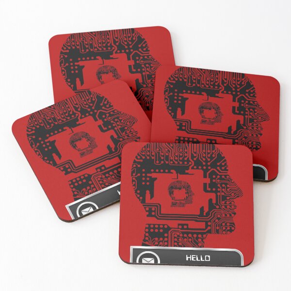 Item preview, AI Head: Red Signal Hello designed and sold by BPAbstracts.