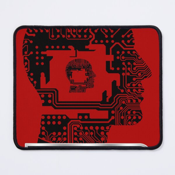 Item preview, AI Head: Red Signal Hello designed and sold by BPAbstracts.