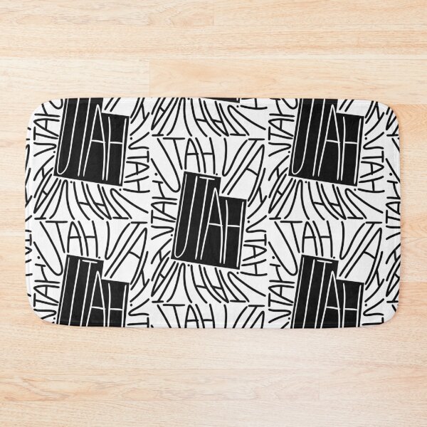 Item preview, Utah State - UT Map and Flag - Black and White - Typography USA Beehive State designed and sold by Ranggasme.