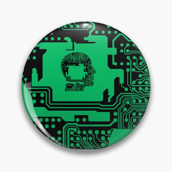 Item preview, AI Head: Green Awareness Hello designed and sold by BPAbstracts.