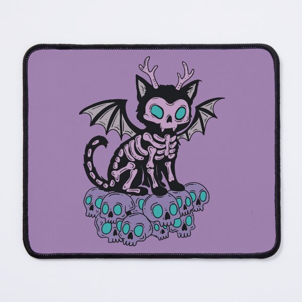 Item preview, Demonic Skeleton Cat on Skulls – Cute But Cursed designed and sold by Jess.a.creates.