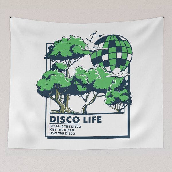 Item preview, DISCO - Disco Life (Navy/green)  designed and sold by Discothreadz.