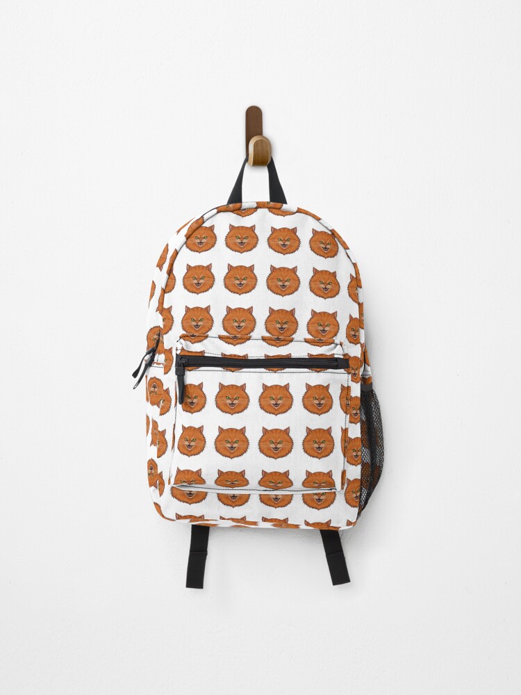 Thumbnail 1 of 3, Backpack, Furious Feline Vector Sticker designed and sold by Alstrin.