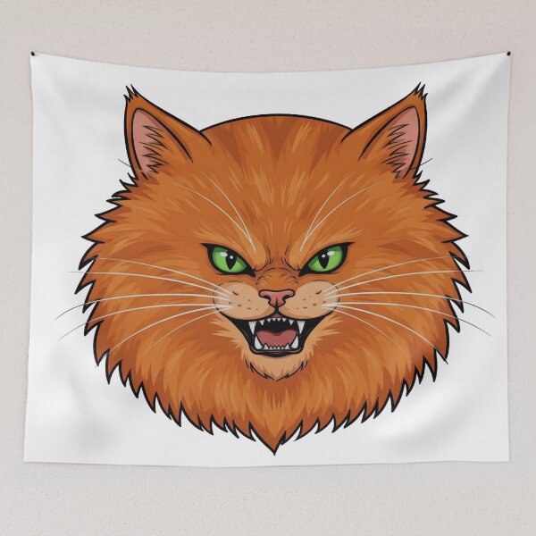 Item preview, Furious Feline Vector Sticker designed and sold by Azura Alstrine.