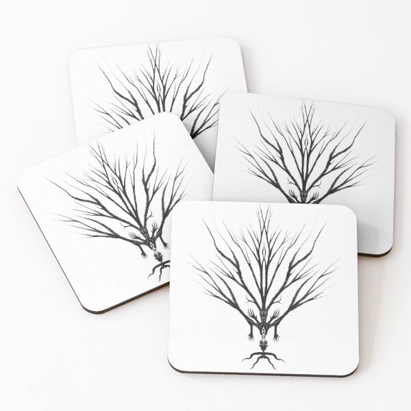 Item preview, Mystical tree in black and white  designed and sold by n1ckeatsyarn.