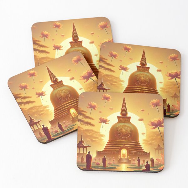 Item preview, Buddhist Stupa Sunset designed and sold by Koalangel.