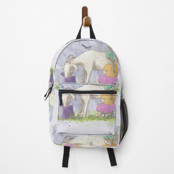 Item preview, Milking Goat Childhood Illustration designed and sold by Jaana Day.