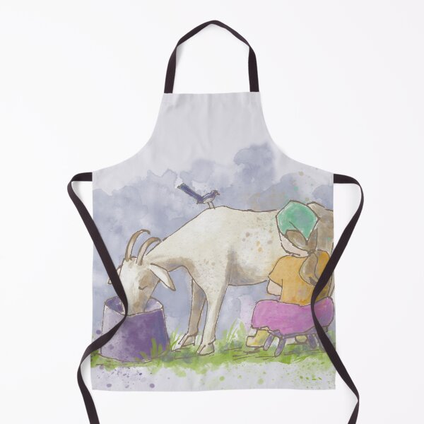 Item preview, Milking Goat Childhood Illustration designed and sold by Jaana Day.