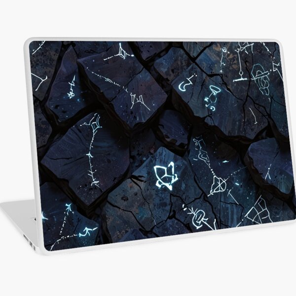 Item preview, Illuminated Mystical Symbols on Dark Cracked Stone Surface designed and sold by CoolPixels.
