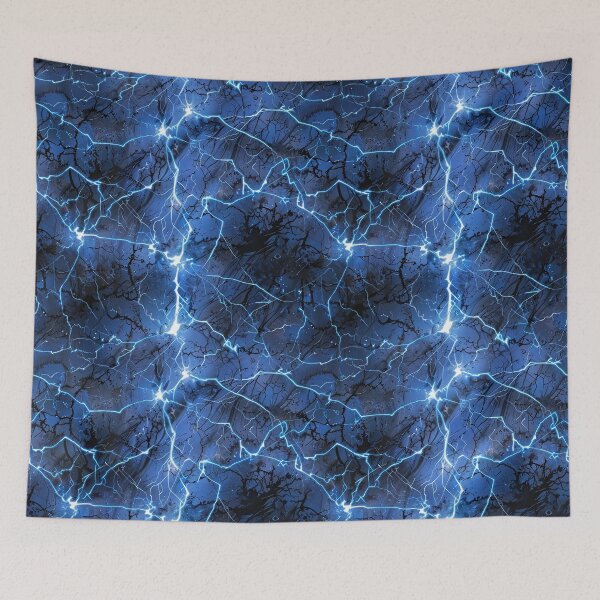 Item preview, White Blue Lightning and Electric Energy designed and sold by CoolPixels.