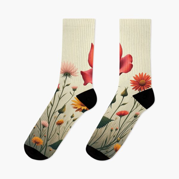 Item preview, Wildflowers and Red Rose in Middle - Light Green Background #5007 designed and sold by Wildflower Rose.