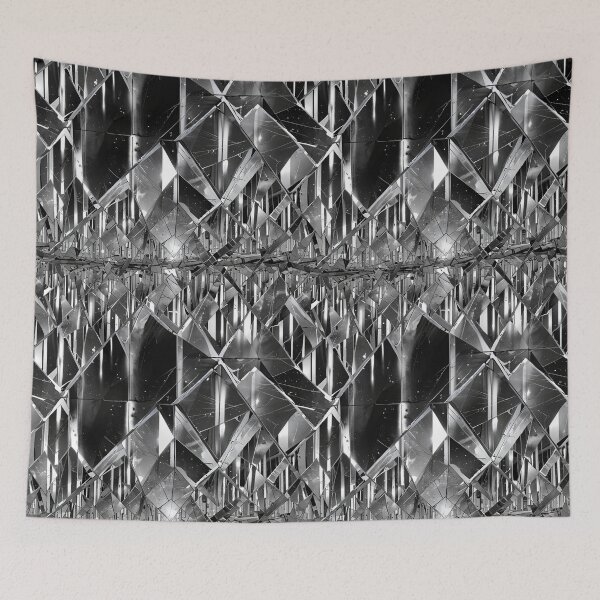 Item preview, Abstract Fragmented Glass Reflection Creating a Dynamic Shattered Mirror Effect designed and sold by CoolPixels.