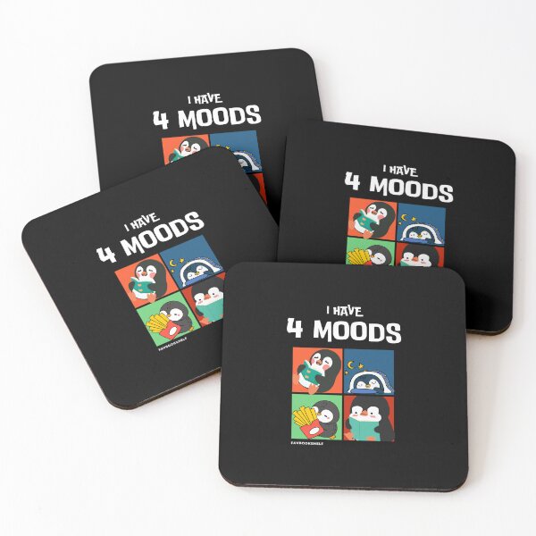 Item preview, 4 Moods Penguin | Funny Bookworm Merch designed and sold by Favbookshelf by Manik.