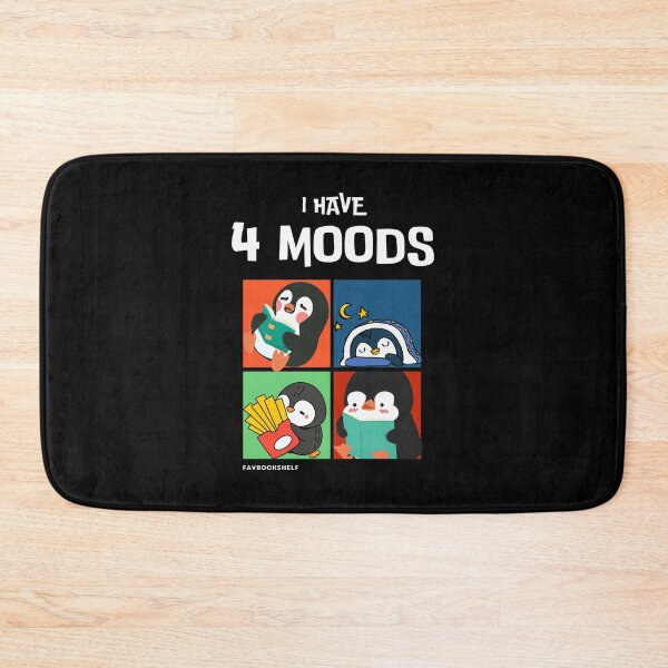 Item preview, 4 Moods Penguin | Funny Bookworm Merch designed and sold by Favbookshelf by Manik.