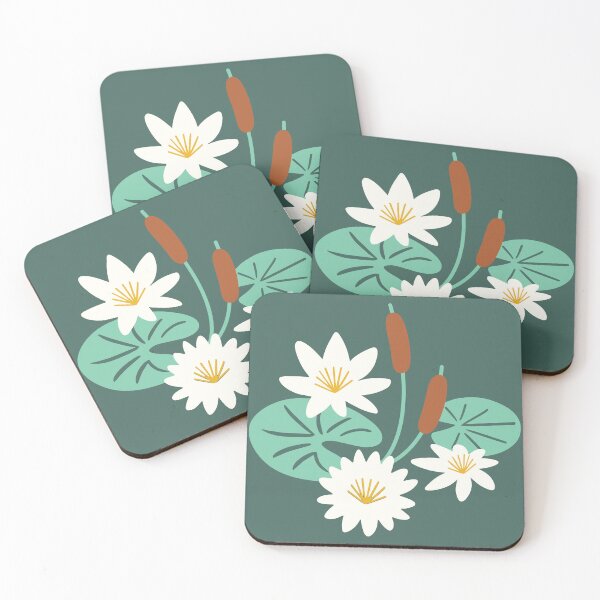 Item preview, Lily Pads with Cattails on Green designed and sold by RegionDesign.