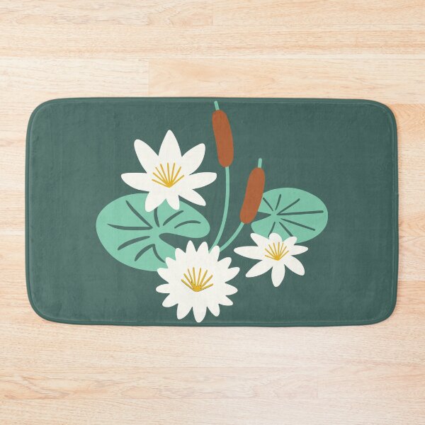 Item preview, Lily Pads with Cattails on Green designed and sold by RegionDesign.