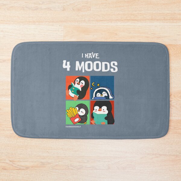 Item preview, 4 Moods Penguin | Funny Bookworm Merch designed and sold by Favbookshelf by Manik.