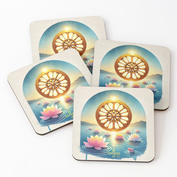 Item preview, Wheel of Dharma Over Lotus Lake designed and sold by Koalangel.