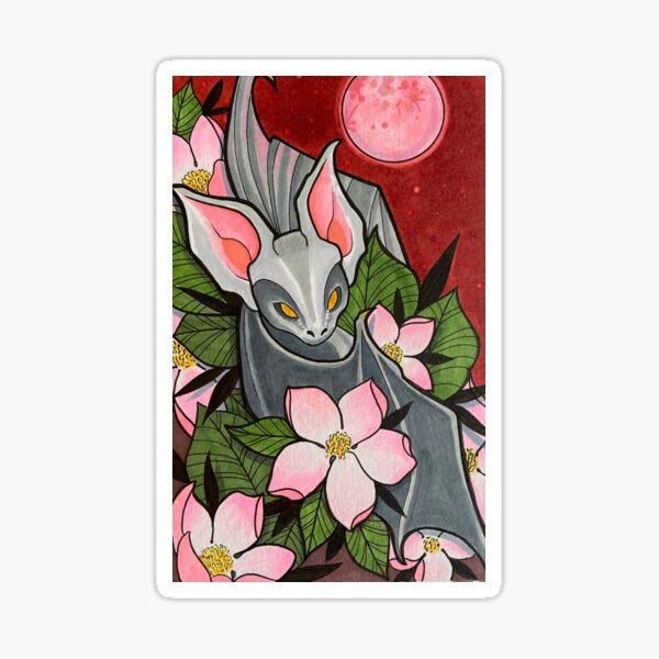 Item preview, Fruit bat and sakura designed and sold by HoriSaiSei.