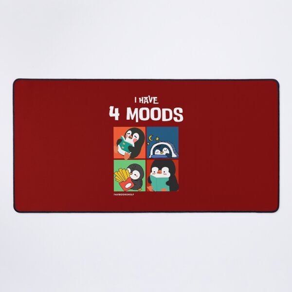 Item preview, 4 Moods Penguin | Funny Bookworm Merch designed and sold by Favbookshelf by Manik.