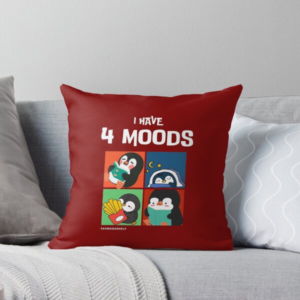 Item preview, 4 Moods Penguin | Funny Bookworm Merch designed and sold by Favbookshelf by Manik.