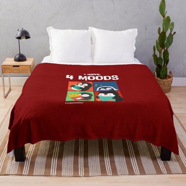 Item preview, 4 Moods Penguin | Funny Bookworm Merch designed and sold by Favbookshelf by Manik.