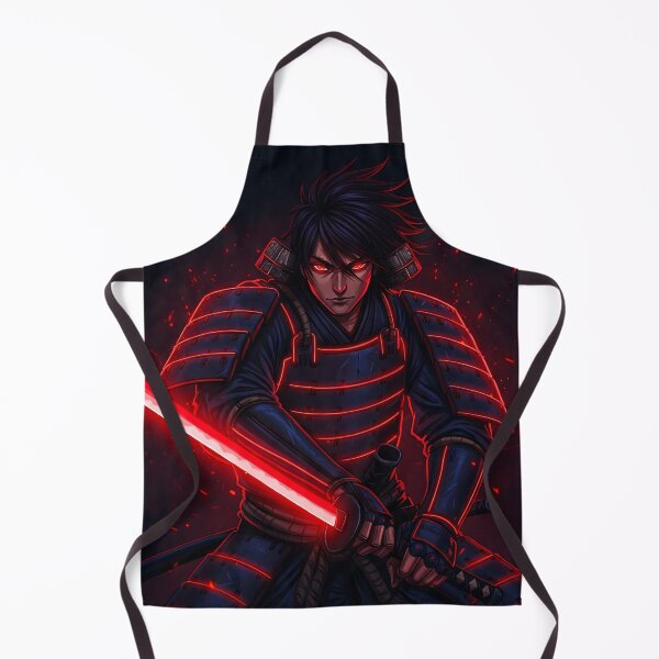 Item preview, Cool Anime Samurai with Red Neon Glow Effect designed and sold by javastocks.