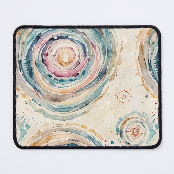 Item preview, Colorful Abstract Watercolor Art with Concentric Circles and Radiating Patterns designed and sold by CoolPixels.