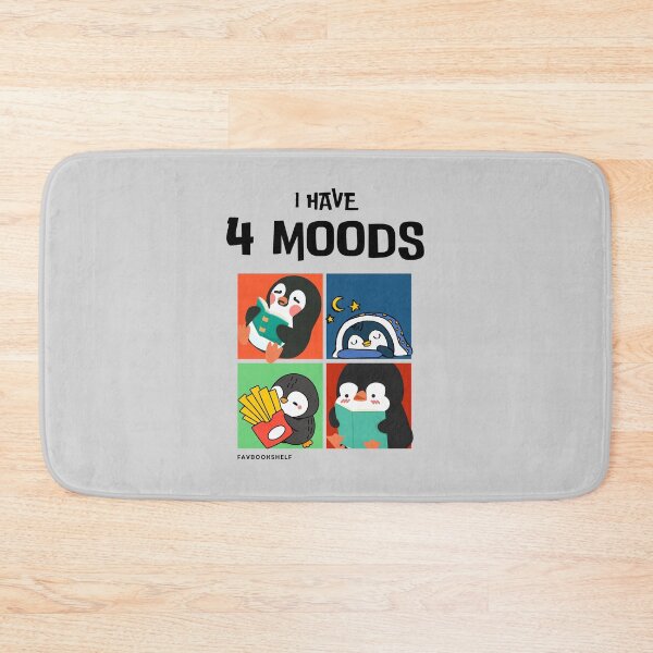 Item preview, 4 Moods Penguin | Funny Bookworm Merch designed and sold by Favbookshelf by Manik.