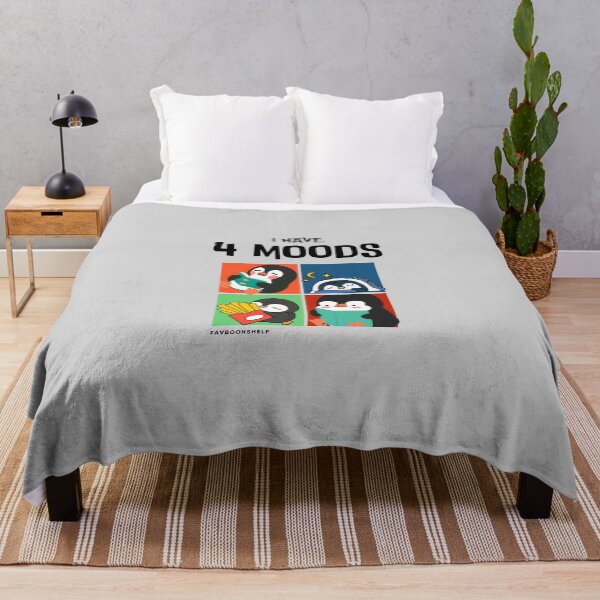 Item preview, 4 Moods Penguin | Funny Bookworm Merch designed and sold by Favbookshelf by Manik.