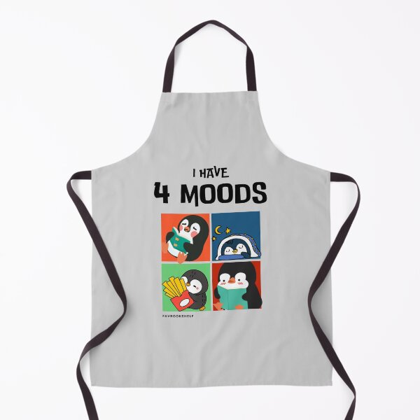 Item preview, 4 Moods Penguin | Funny Bookworm Merch designed and sold by Favbookshelf by Manik.