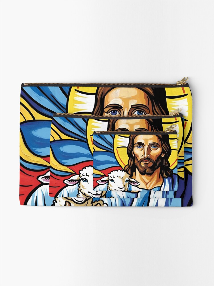 Thumbnail 2 of 4, Zipper Pouch, Jesus designed and sold by S9View.