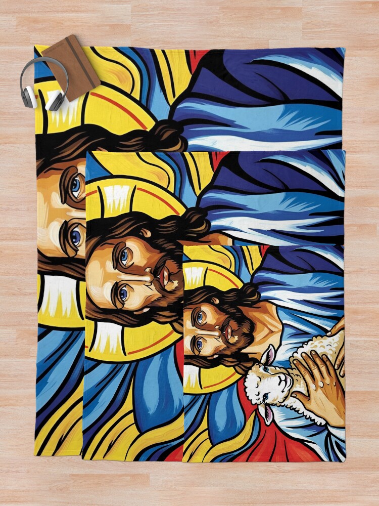 Thumbnail 5 of 6, Throw Blanket, Jesus designed and sold by S9View.