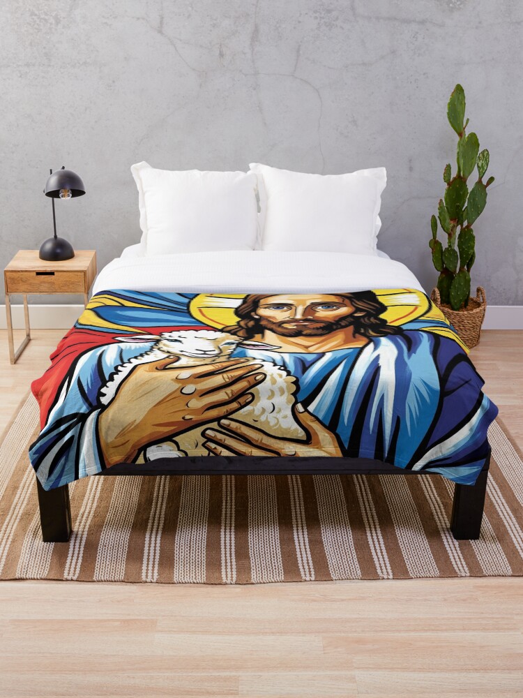 Thumbnail 1 of 6, Throw Blanket, Jesus designed and sold by S9View.
