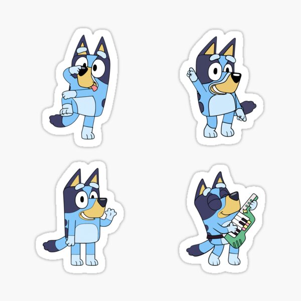 Item preview, Bluey Characters, Bandit Heeler Set designed and sold by graphic-genie.