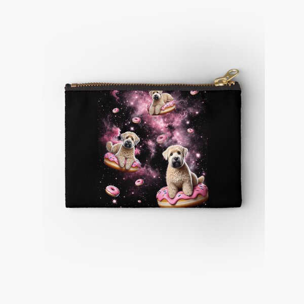 Item preview, Cute Soft Coated Wheaten Terrier Riding Donut Space Galaxy Dog Lover designed and sold by Kimberley King Art  King Art.
