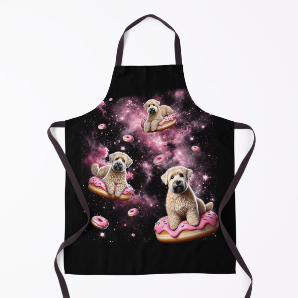 Artikelvorschau, Süßer Soft Coated Wheaten Terrier Reiten Donut Space Galaxy Hundeliebhaber entworfen und verkauft von Kimberley King Art  King Art.