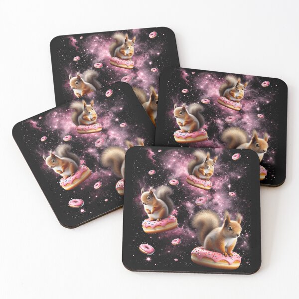 Item preview, Cute Squirrel Riding Donut Space Galaxy Squirrel Lover designed and sold by Kimberley King Art  King Art.