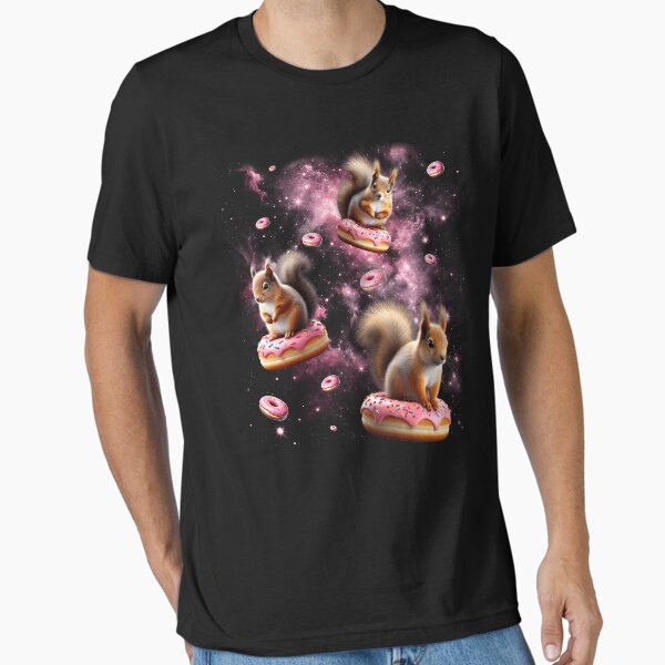 Item preview, Cute Squirrel Riding Donut Space Galaxy Squirrel Lover designed and sold by Kimberley King Art  King Art.