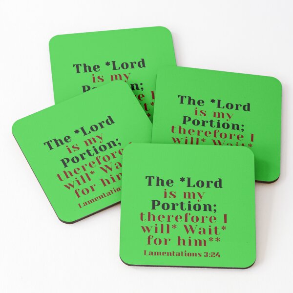 Item preview, The Lord Is My Portion Therefore I Will Wait For Him Lamentations 3 24 25 designed and sold by ebocraft.