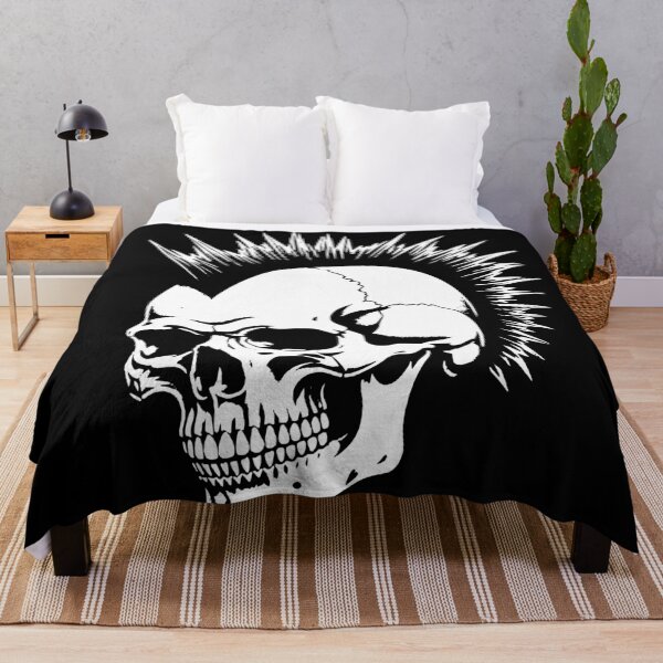 Item preview, Punk skull line art designed and sold by Brexmore3.