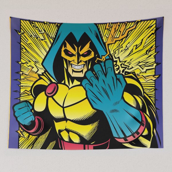Item preview, Comic Book Electric Villain designed and sold by ArtFactoryAI.