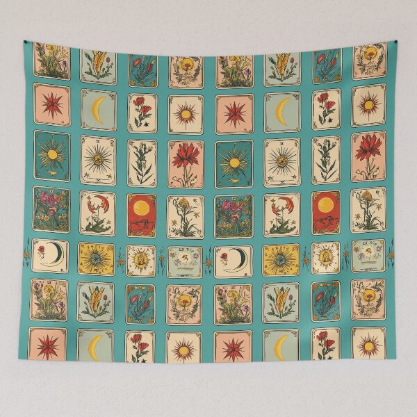 Item preview, Vintage Botanical Tarot Cards designed and sold by junkydotcom.