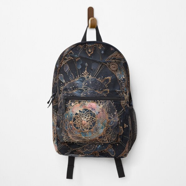 Item preview, Intricate Artistic Mandala With Golden Details on Dark Backdrop designed and sold by CoolPixels.