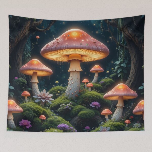Item preview, Glowing mushrooms designed and sold by InezPhotography.